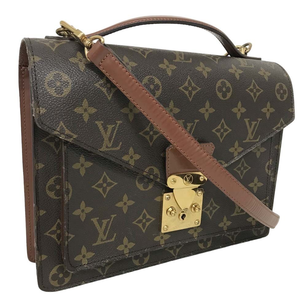 Louis Vuitton Monceau Shoulder Bag Crossbody Monogram Brown
